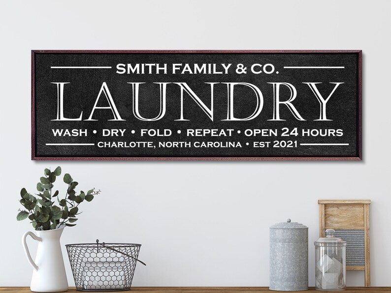 Laundry Room Sign Laundry Room Decor Personalized Laundry Etsy
