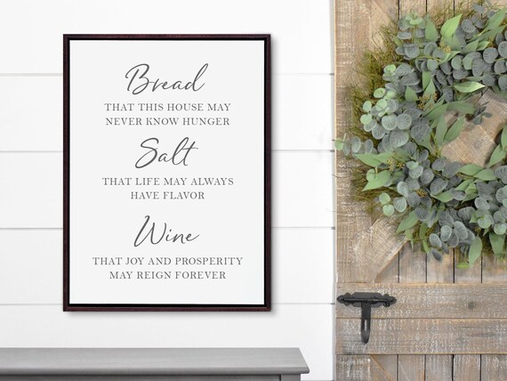 Bread Salt Wine Quote Bread Salt Wine Sign It's A Wonderful Life Quote Sign | Etsy