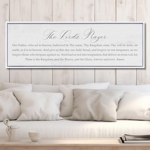 The Lord's Prayer Sign, Our Father Wall Art, Christian Wall Decor image 2
