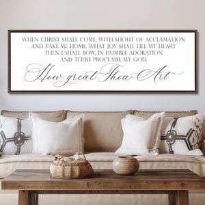 How Great Thou Art Christian Hymn Sign | Framed Scripture Wall Art bild 2