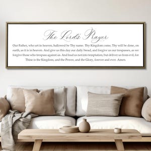 The Lord's Prayer Sign, Our Father Wall Art, Christian Wall Decor image 1
