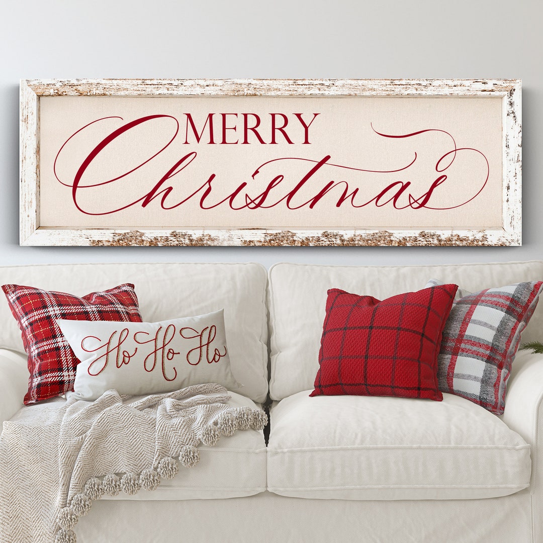 Merry Christmas Sign, Christmas Sign, Christmas Wall Decor Etsy