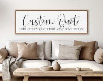 Custom Quote Sign on Canvas