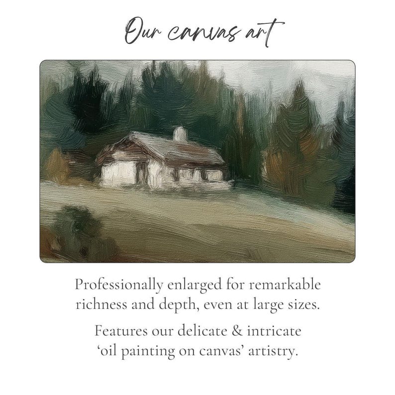 Sage Green Wall Art: Moody Landscape Canvas Print image 5