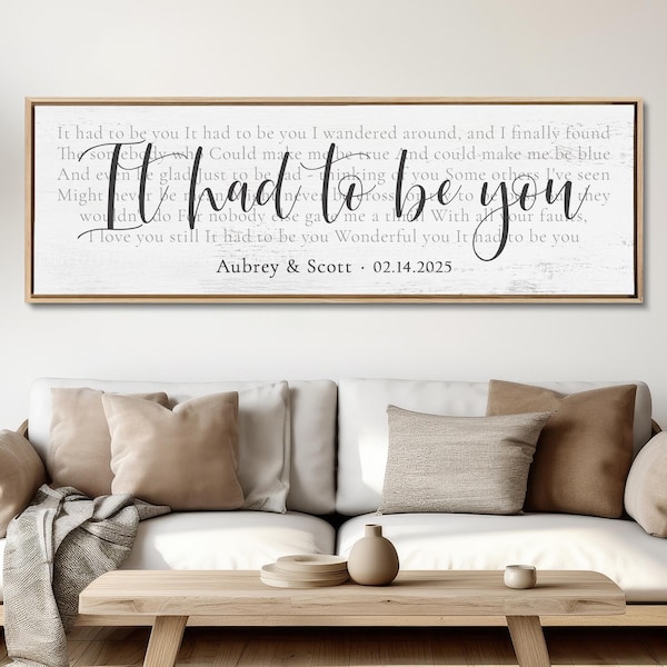Custom Song Lyrics Canvas, Wedding Anniversary Gift
