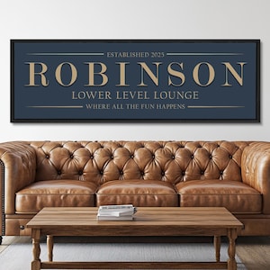 Personalized Lower Level Lounge Sign