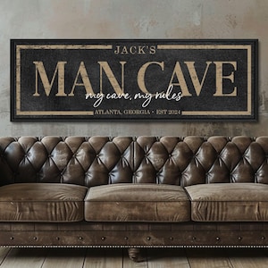 Custom Man Cave Sign: Personalized Farmhouse Decor image 2