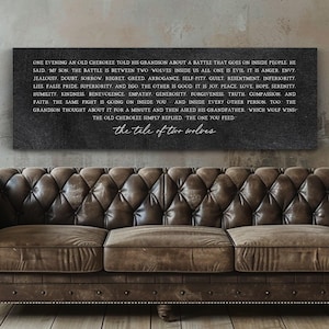 Tale of Two Wolves Wall Art