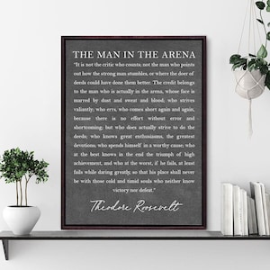 Graduation Gift For Him, Man In The Arena Sign, Graduation Gift