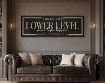 Custom Basement Wall Decor Personalized Movie Theater Sign for Man Cave ...