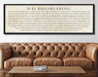If Poem By Rudyard Kipling, Gift for Graduate, Office Decor