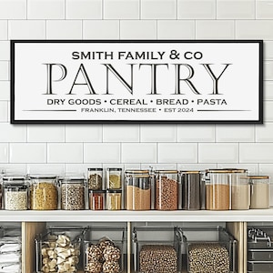 Pantry Sign, Personalized Pantry Sign, Kitchen Wall Decor