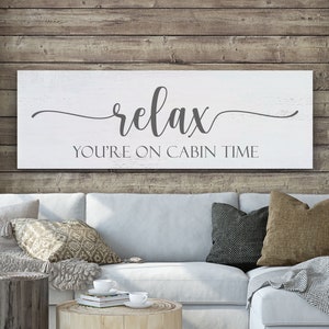Cabin Sign, Relax You're On Cabin Time, Cabin Wall Decor image 4