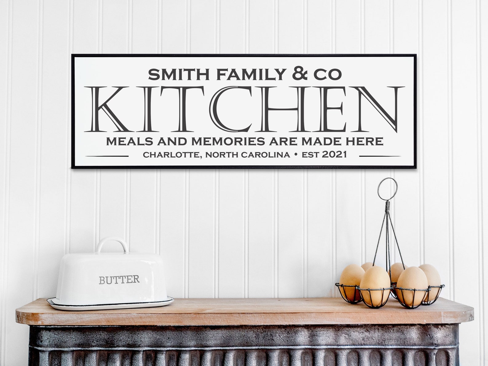 Personalized Family Kitchen Sign Custom Kitchen Sign Etsy