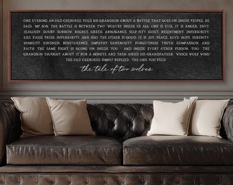 Tale of Two Wolves Wall Art