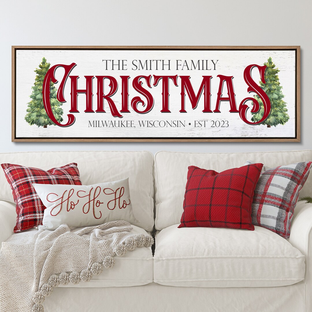 Personalized Christmas Sign, Custom Christmas Sign, Personalized Decor