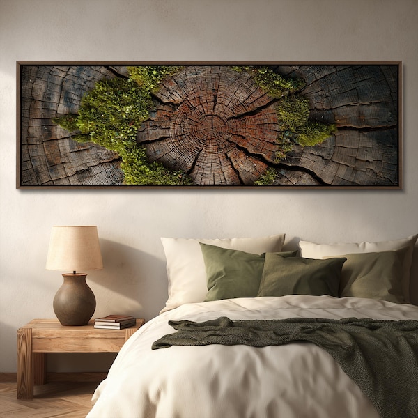 Tree Ring Canvas Art Print: Serene Nature Wall Decor