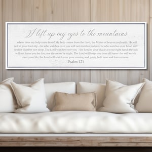 Scripture Sign, Bible Verse Sign, I Lift My Eyes Up To The Mountains