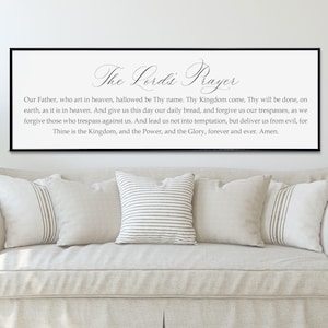 The Lord's Prayer Sign, Our Father Wall Art, Christian Wall Decor image 6