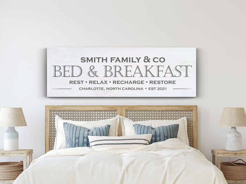 Personalized Bed and Breakfast Sign Custom Bed and Breakfast | Etsy