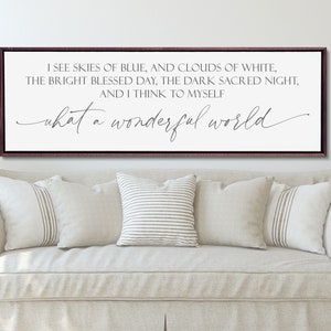 And I Think To Myself What A Wonderful World Sign, What A Wonderful World Wall Art, I See Skies image 3