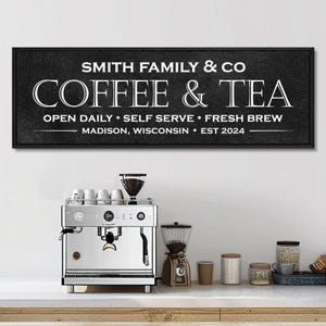 Personalized Coffee And Tea Sign, Coffee And Tea Bar, Personalized Decor