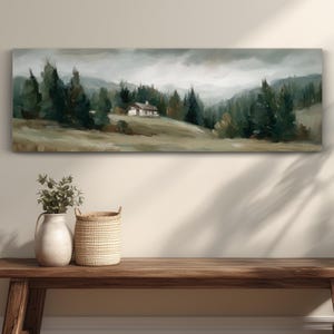 Large Sage Green Landscape Print: Framed Neutral Wall Artwork image 12