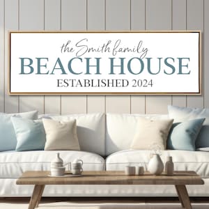 Custom Beach House Sign, Personalized Beach House Sign, Beach House Sign With Name and Established Date