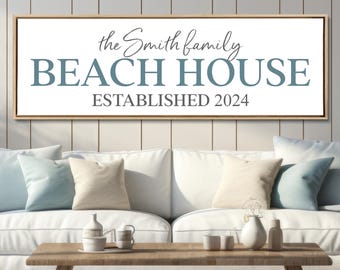 Custom Beach House Sign, Personalized Beach House Sign, Beach House Sign With Name and Established Date