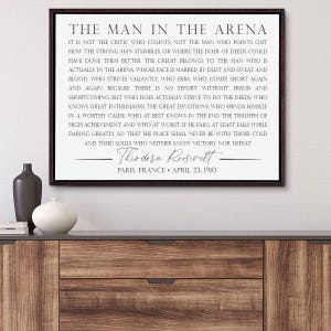 The Man In The Arena Wall Art