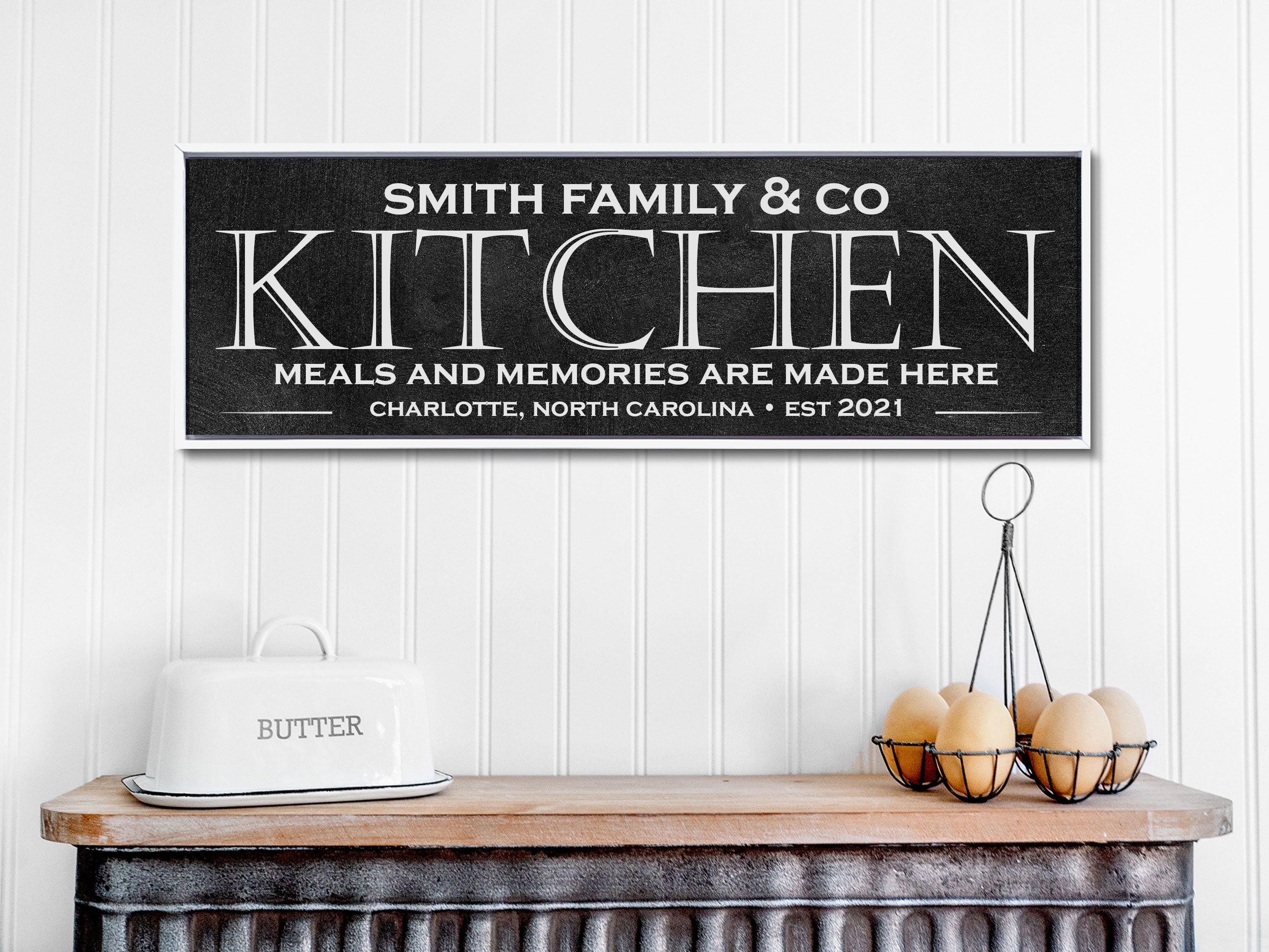 Custom Kitchen Sign Personalized Kitchen Sign Farmhouse Etsy
