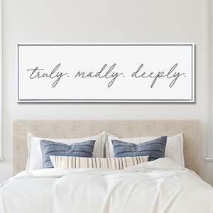 Truly Madly Deeply Sign Master Bedroom Decor Bedroom Wall - Etsy
