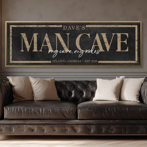 Custom Man Cave Sign: Personalized Farmhouse Decor image 7