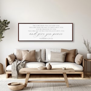 The Lord Bless You Sign, Christian Farmhouse Wall Decor