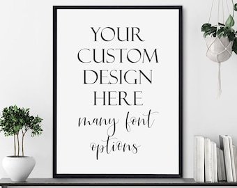 Custom Canvas Quote Sign, Custom Modern Farmhouse Sign, Personalized Wall Art