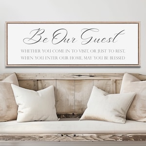 Be Our Guest Sign, Entryway Wall Decor, Entryway Sign