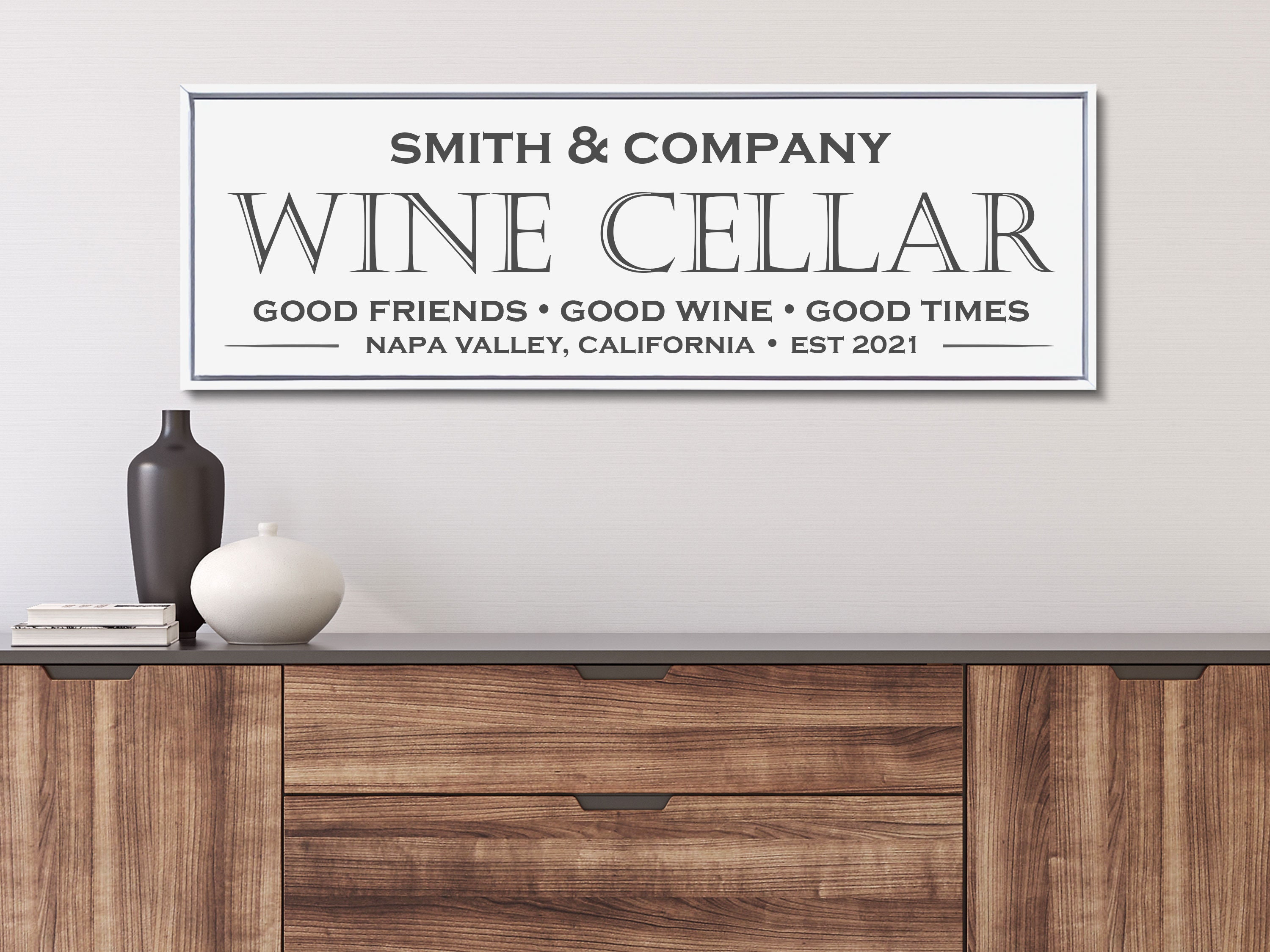 Personalized Wine Cellar Sign Custom Wine Cellar Sign Wine Etsy