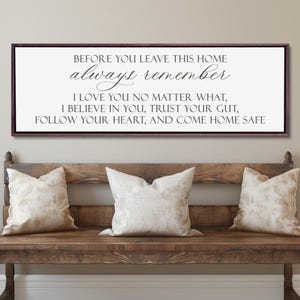 Before You Leave This Home Sign, Entryway Sign