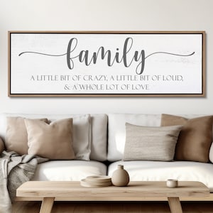 Family Sign, Family A Little Bit Of Crazy, Family Wall Decor