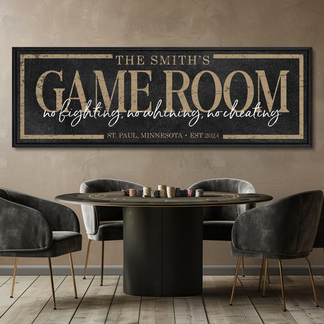 Personalized Game Room Sign, Custom Game Room Sign, Personalized Decor ...