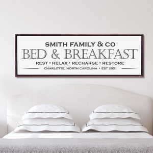 Personalized Bed and Breakfast Sign, Custom Bed and Breakfast Sign, Above the Bed Sign - Etsy