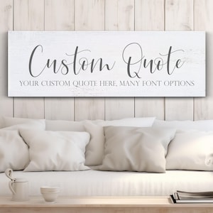 Custom Canvas Quote Sign: Farmhouse Style Personalized Decor image 5