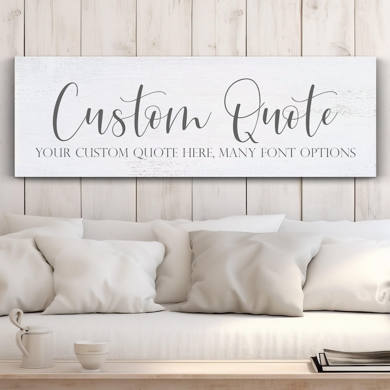 Custom Canvas Quote Sign: Farmhouse Style Personalized Decor image 5