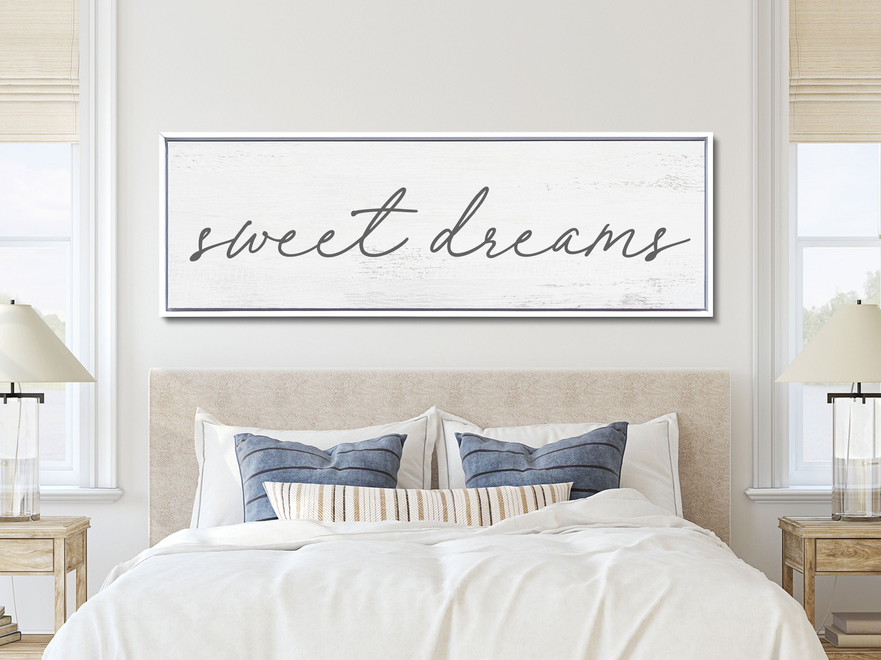 Sweet Dreams Sign Master Bedroom Sign Bedroom Wall Art Etsy
