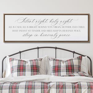 Christmas Sign, Silent Night Sign, Religious Christmas Decor