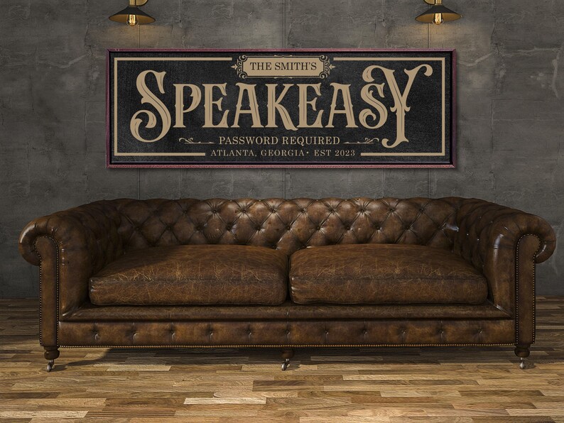 Custom Speakeasy Sign, Home Bar Decor image 7