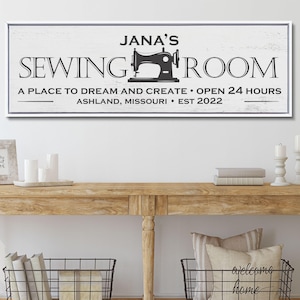 Personalized Sewing Room Sign, Sewing Room Decor, Craft Room Decor