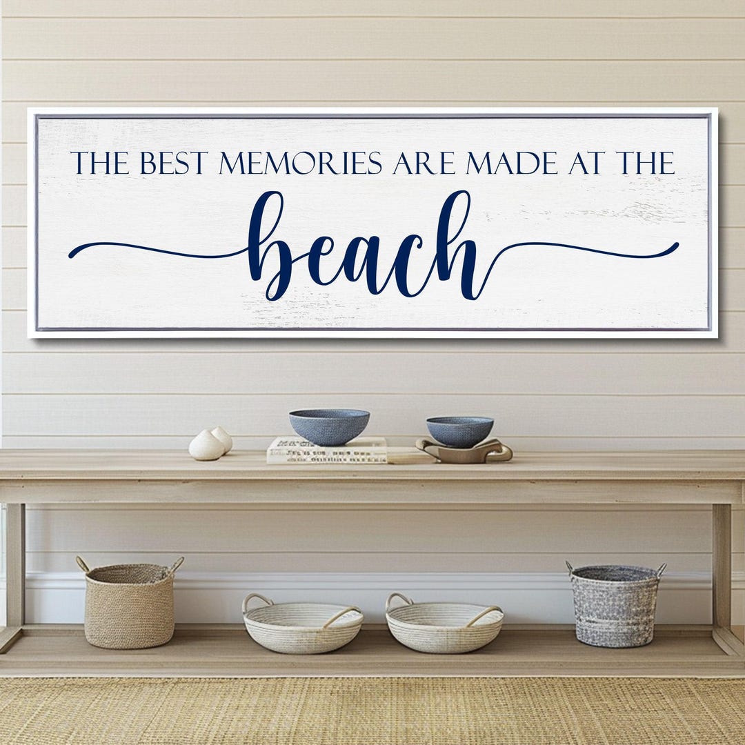 Beach House Sign, Coastal Memories Canvas Art - Etsy