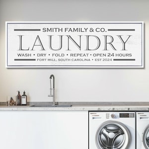 Personalized Laundry Sign, Laundry Co Sign, Laundry Room Decor