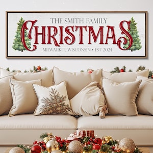 Personalized Christmas Sign, Custom Christmas Sign, Personalized Decor